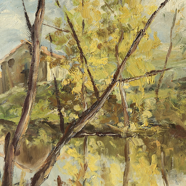 A. Anglada (20th century) ‘Landscape by the River’