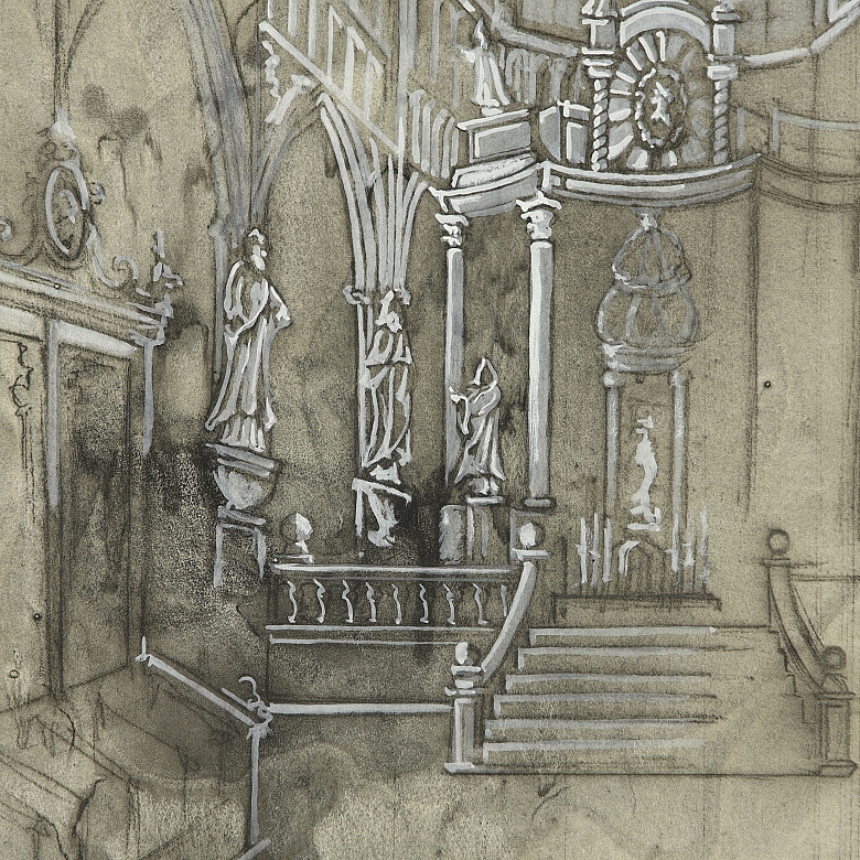 Marti (20th century) ‘Cathedral Interior’, 1996