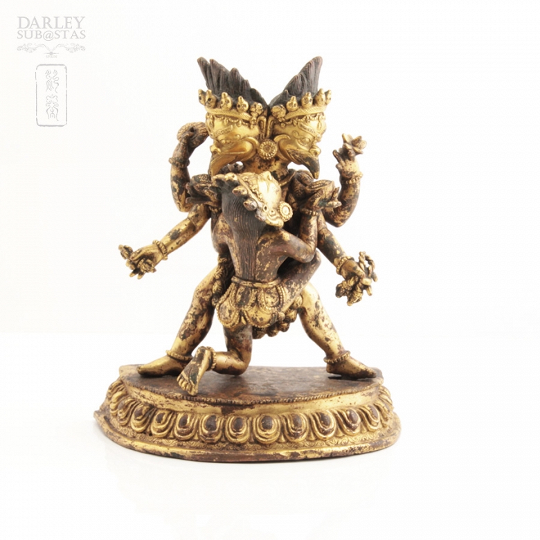 鎏金铜马头明王像