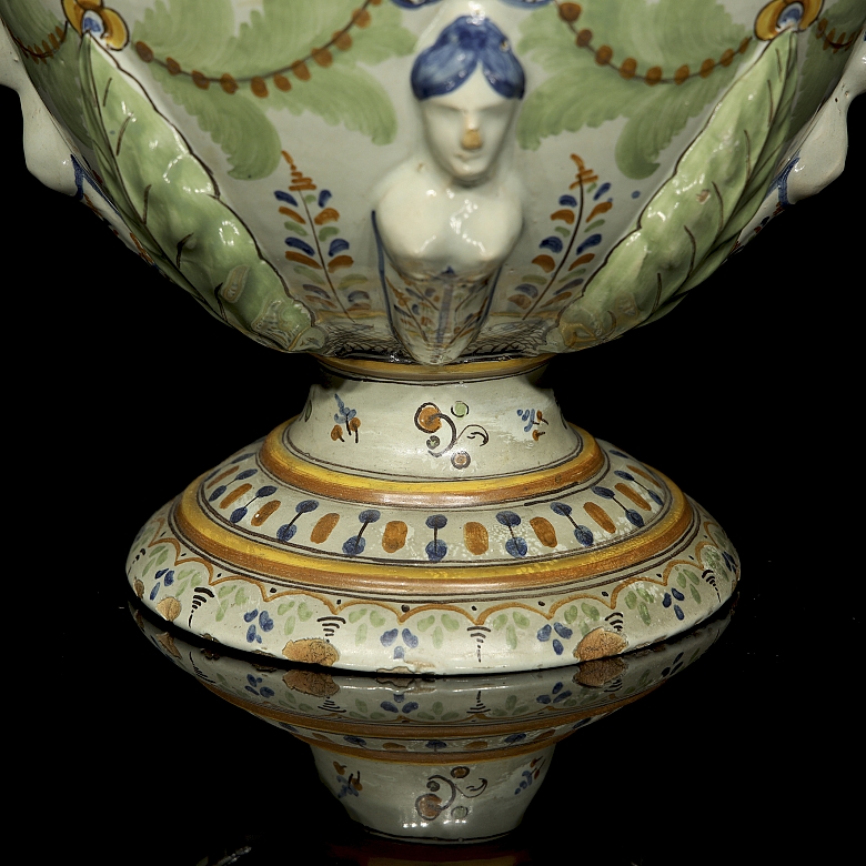 胡安·鲁伊斯·德·卢纳（1863–1945）狮首双耳瓶，20世纪早期 - 5