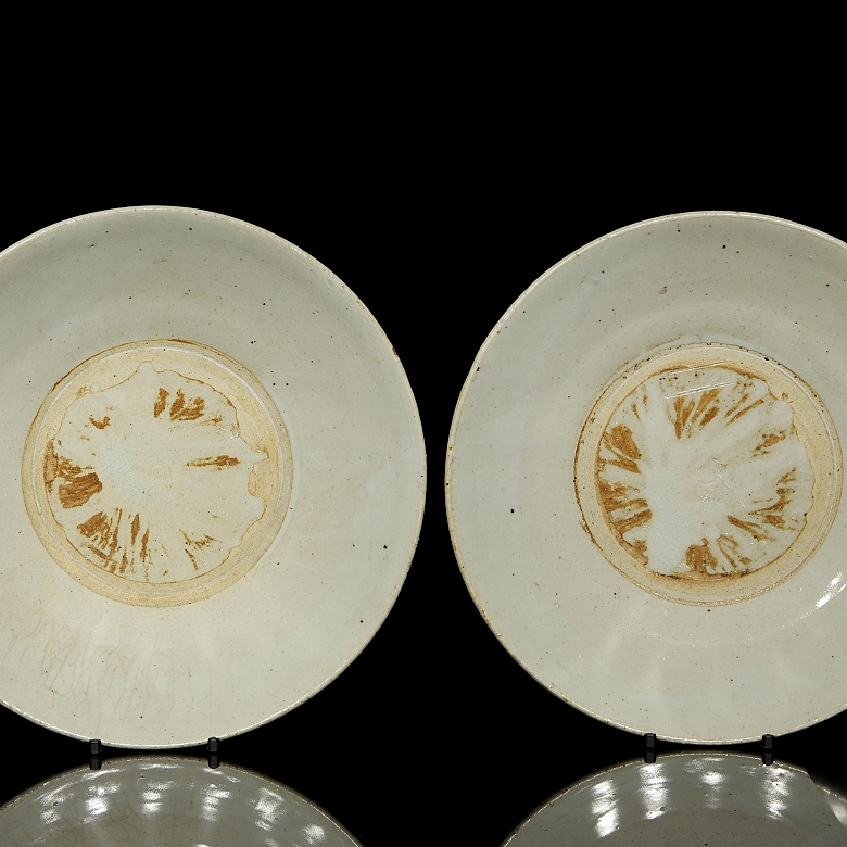 Juego de cuatro cuencos de porcelana china, dinastía Ming