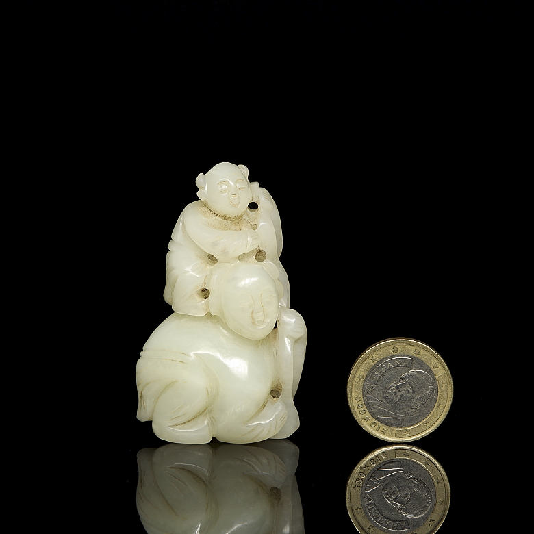 Figura de jade blanco