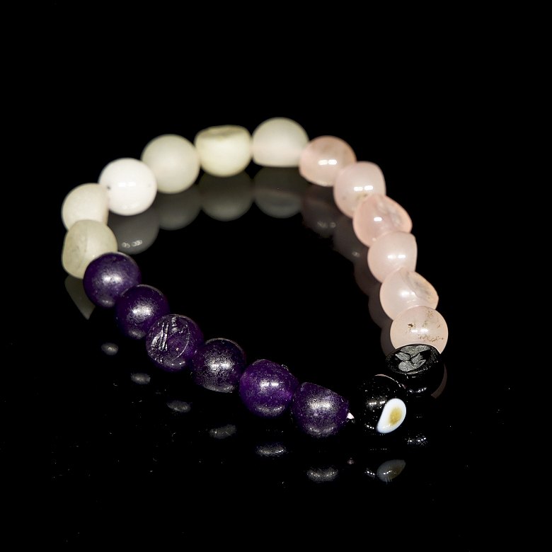 Antigua pulsera de veinte cuentas de cuarzo, cultura Persa