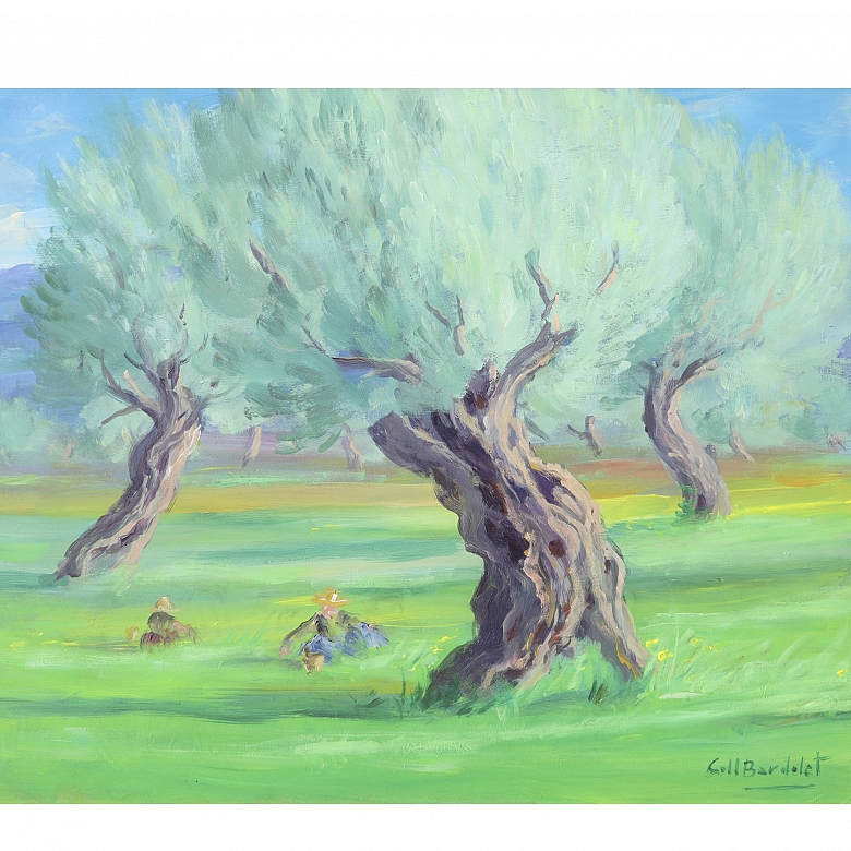 Josep Coll Bardolet (1912-2007) “Among Olive Trees”