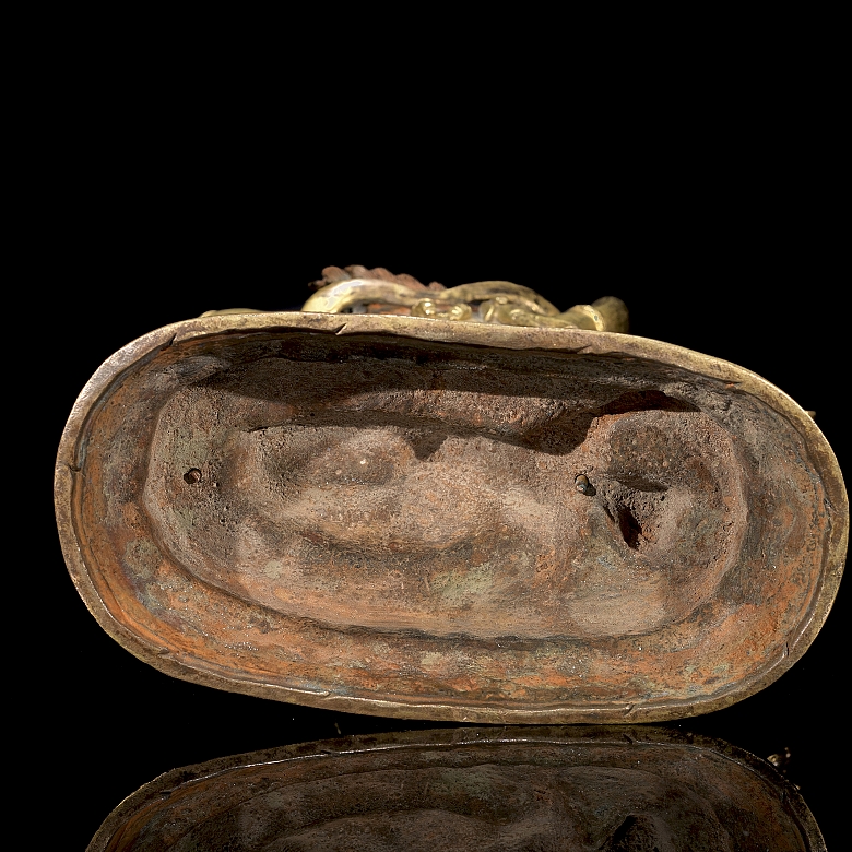 Gilded bronze figure of Mahakala, Qing dynasty