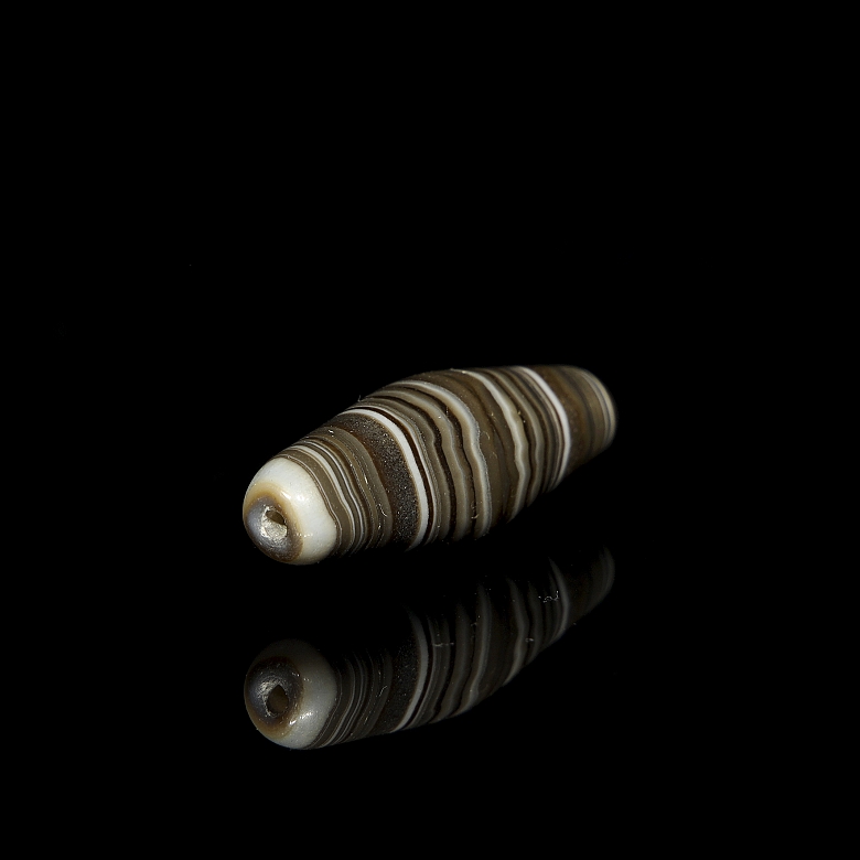 Antique natural agate Dzi beads - 1