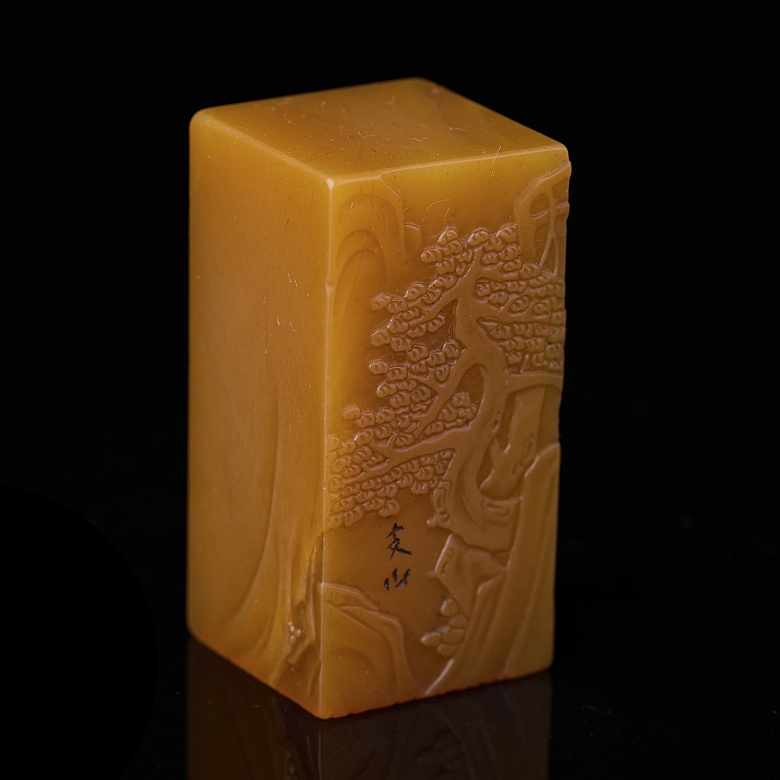 Shoushan seal ‘Sages under the tree’, Qing dynasty