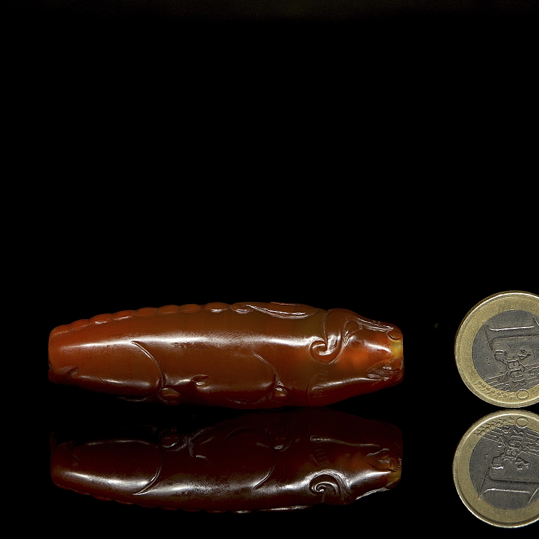 Cuenta de ágata roja