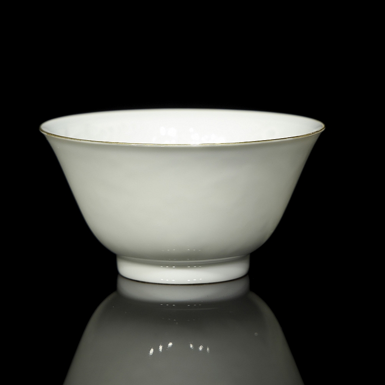 Taza de porcelana blanca 