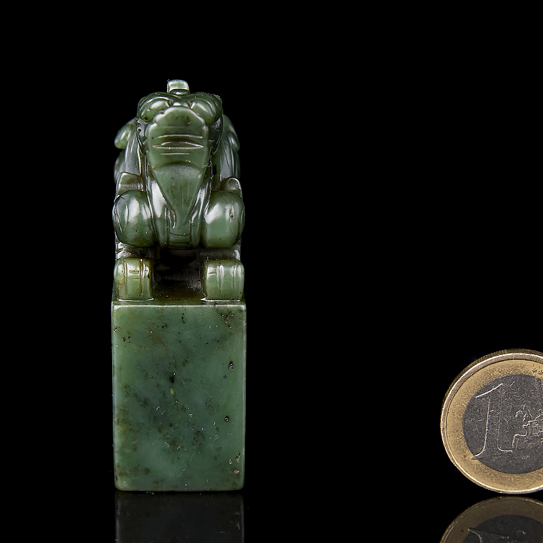 Sello de jade verde 