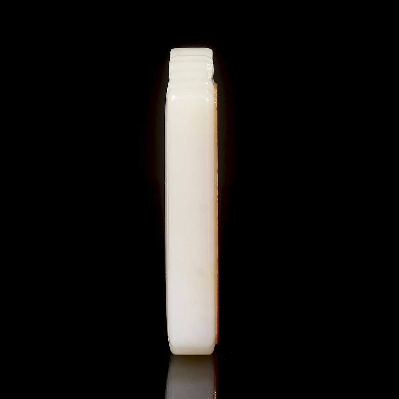Hetian white jade plaque, Qing dynasty
