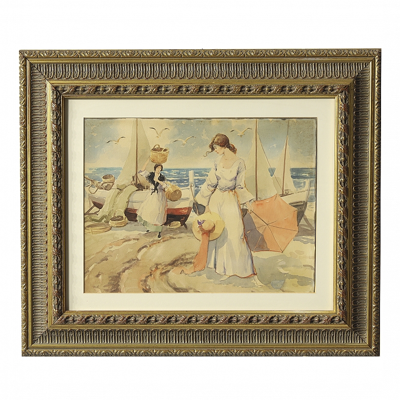 Arturo Pitarch Pechuán ‘Two Women on the Beach’, 1910 - 5