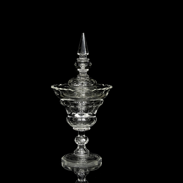 切割玻璃糖果盒，19世纪