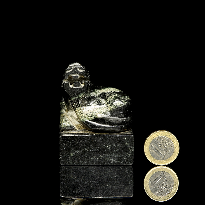 Sello de jade tallado 