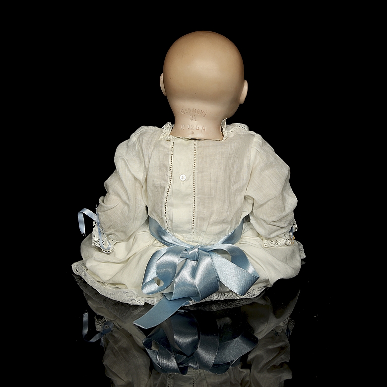 Muñeca de porcelana de carácter Kestner, molde 126, Alemania, c. 1915-1920