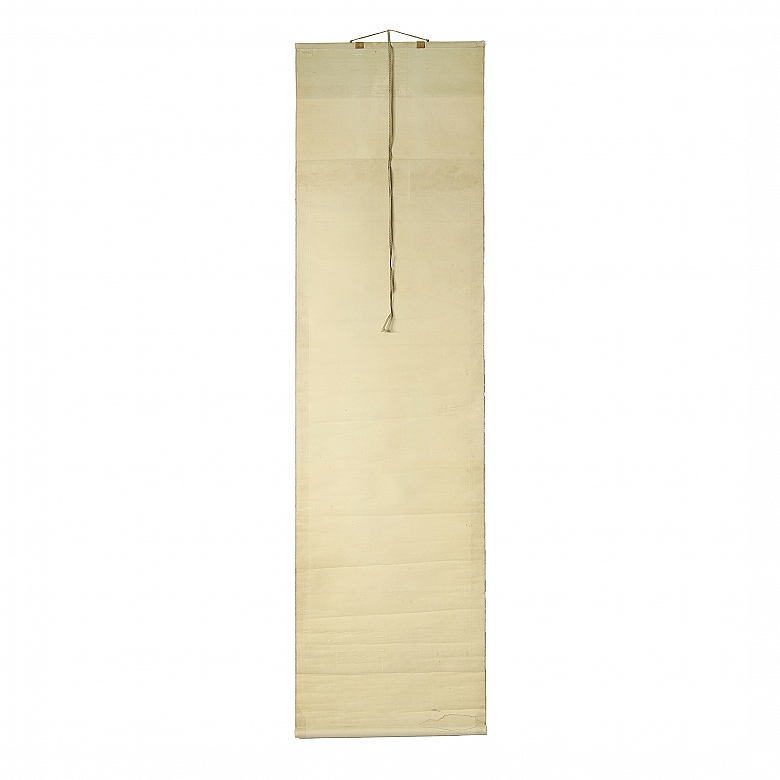 中国《母鸡带雏》画，20世纪 - 6