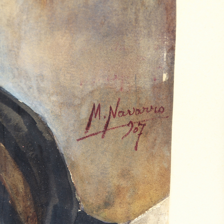 M. Navarro (20th century) ‘Couple of portraits’, 1907 - 1