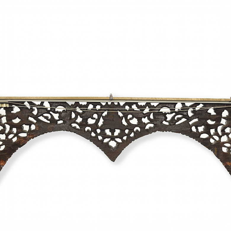 Cubre cortinas de madera lacada 