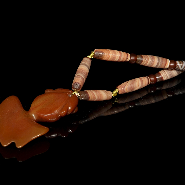 Collar de Dzi de ágata 
