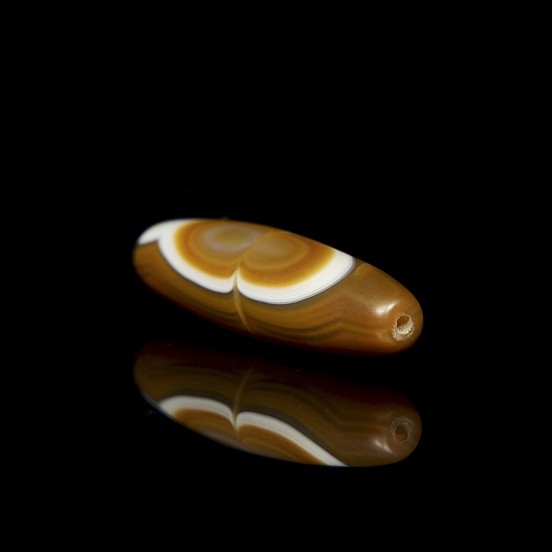 Cuenta Dizi de ágata natural 