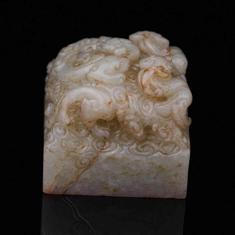 Sello de jade blanco