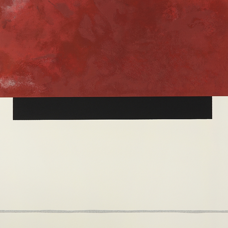 安东尼奥·阿尔卡扎 Antonio Alcázar,（20世纪）《构图（红色）》，2004 - 2