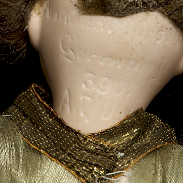Muñeca de porcelana Armand Marseille, molde clásico 390, Alemania, c. 1910-1920