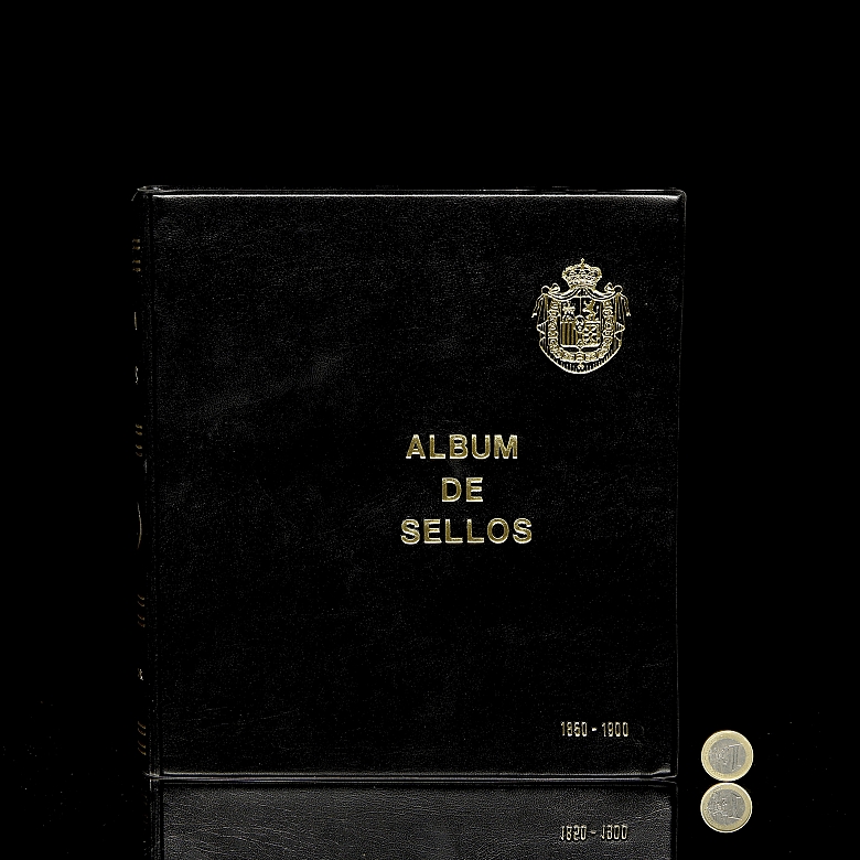 银质邮票册《西班牙邮票史》（1850-1900）
