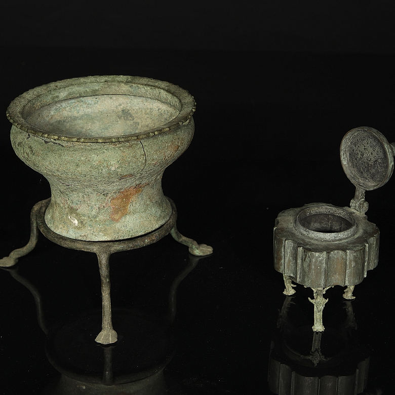 Four ancient bronze objects, Indonesia - 1