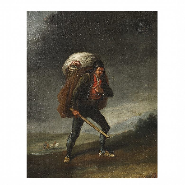 18th century Spanish school ‘Peasant couple’