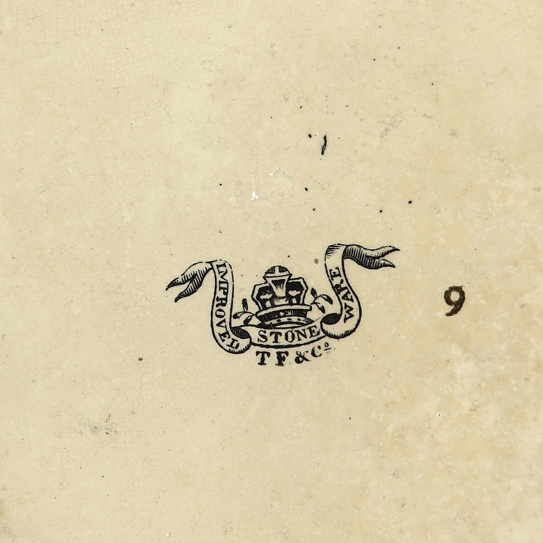 英国陶瓷托盘“改良石器”，19-20世纪