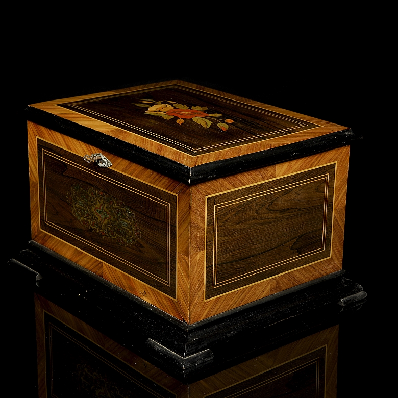 新古典主义镶嵌工艺盒，20世纪 - 1
