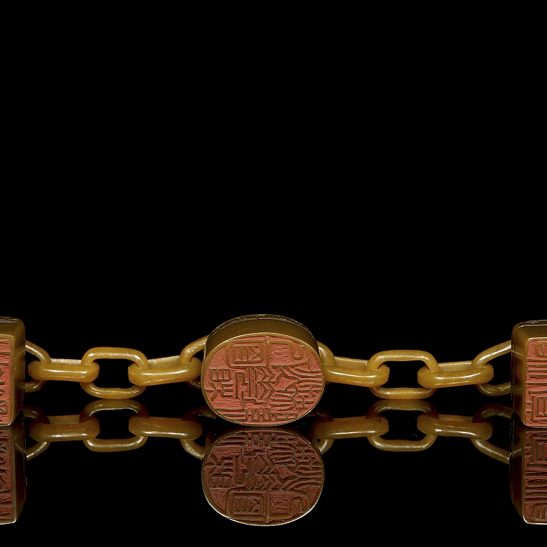 Conjunto de sellos de Shoushan, dinastía Qing