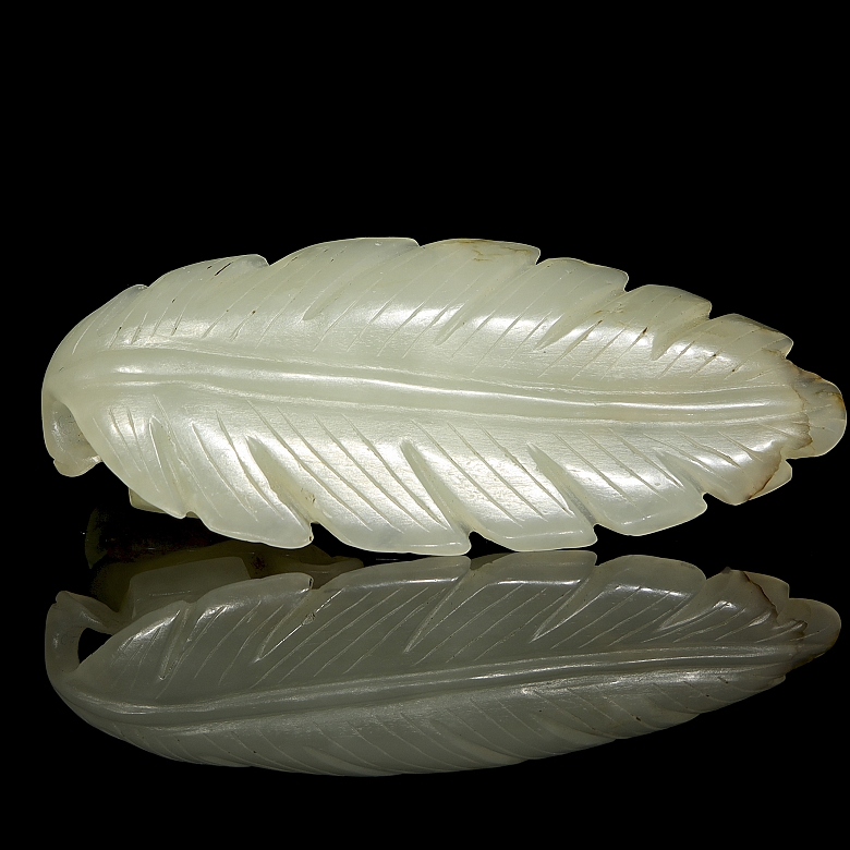 Figura de jade blanco