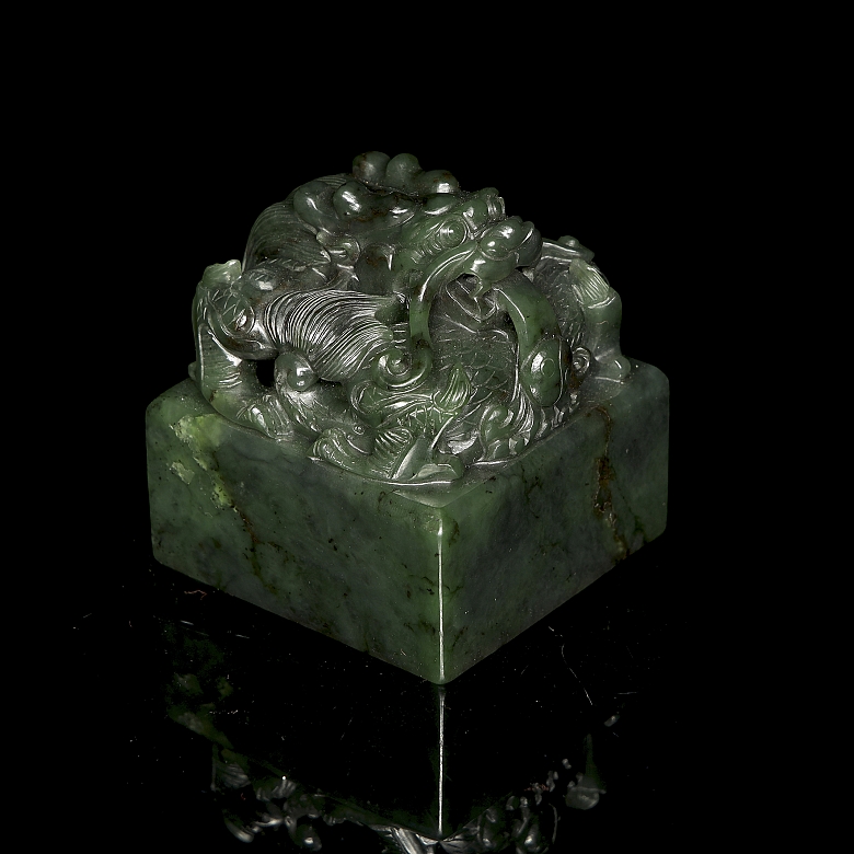 Sello de jade espinaca 