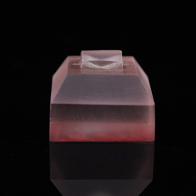 Sello de cuarzo tallado, dinastía Qing