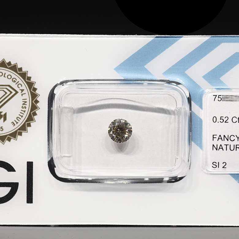 Diamante natural talla brillante, 0.52 ct, certificado IGI - 1