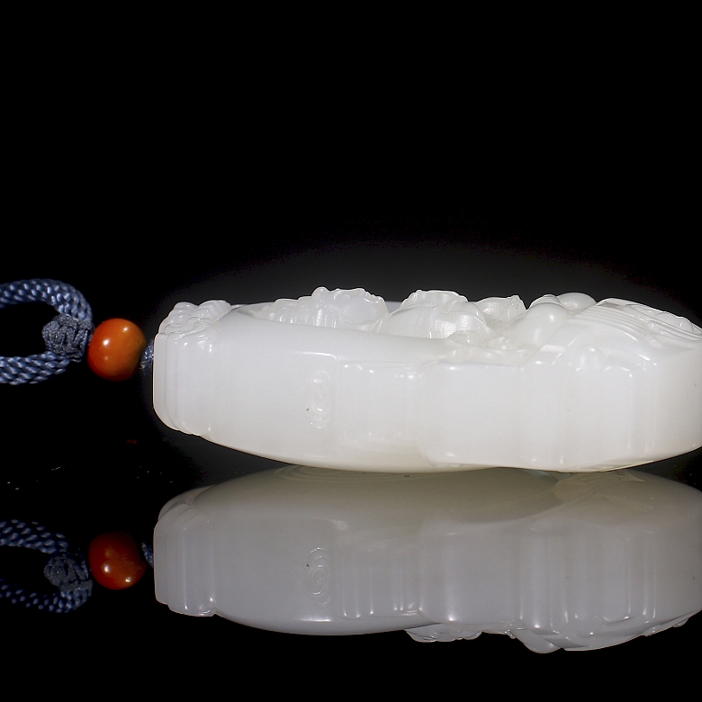 Colgante de jade blanco de Hetian