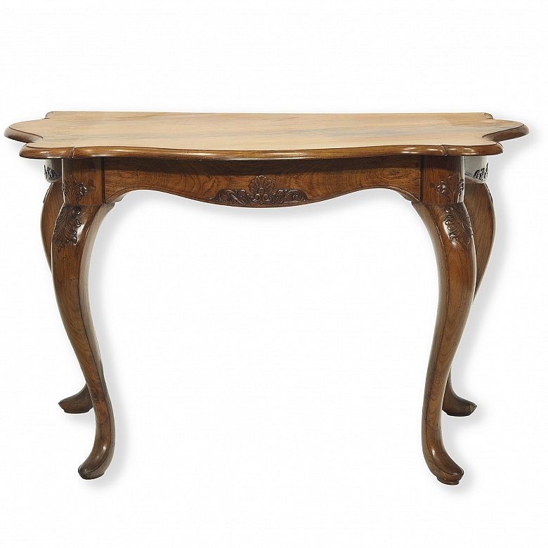 Wall console, following Chippendale models, 20th century