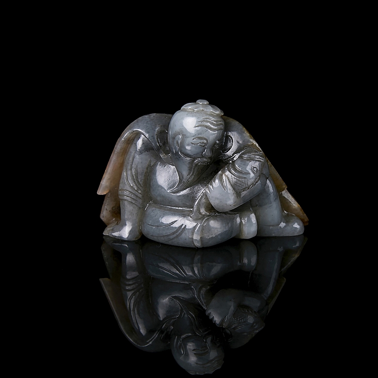 Hetian jade carved figure ‘Fisherman’, Qing dynasty