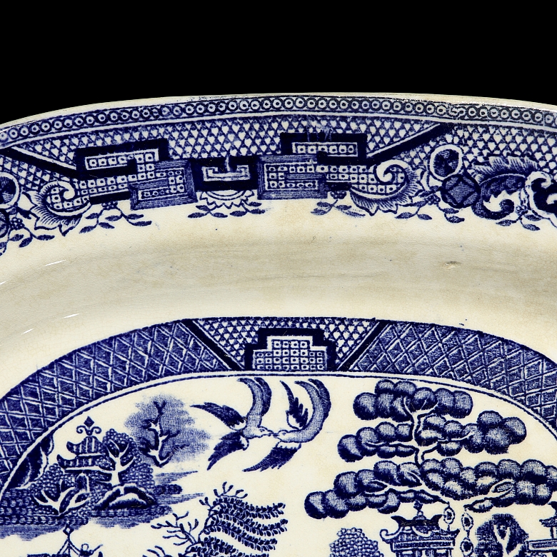 A Willow Pattern tray, PsXX