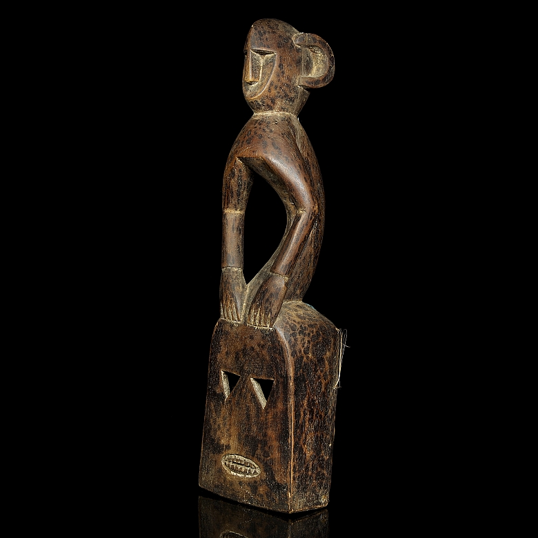 Escultura máscara de madera tallada, s.XX - 12