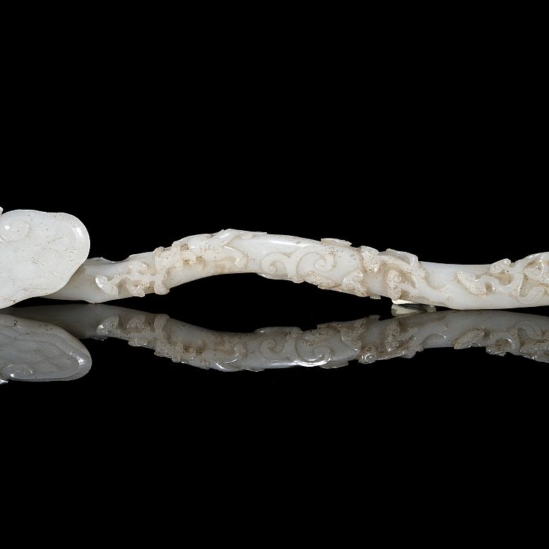 Cetro ruyi de jade blanco 