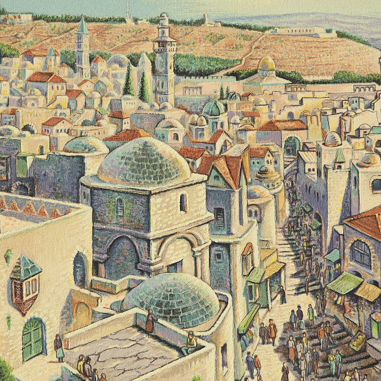 纳胡姆·吉尔博阿 Nahum Gutman （1917-2015）《耶路撒冷》 - 2