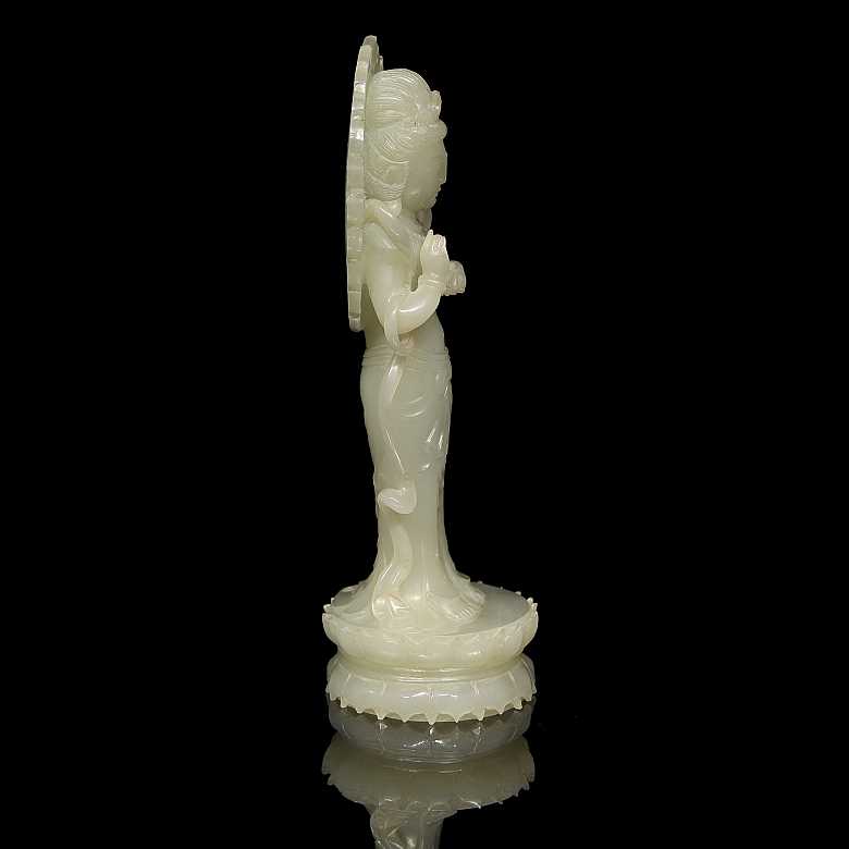 Figura de jade blanco