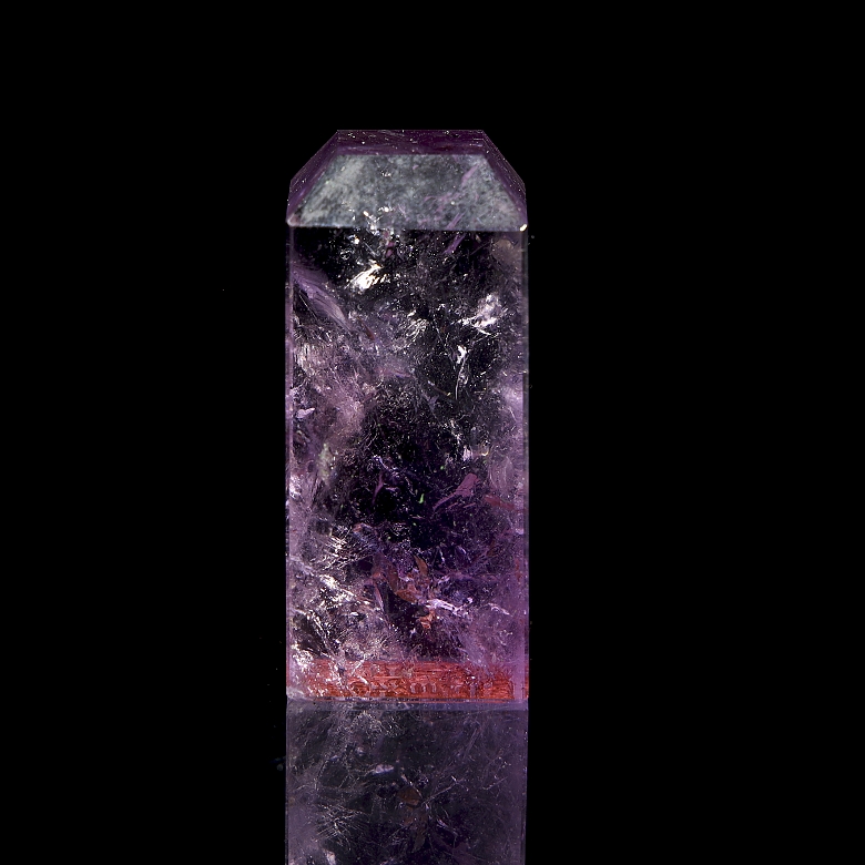 Sello de cuarzo morado, dinastía Qing