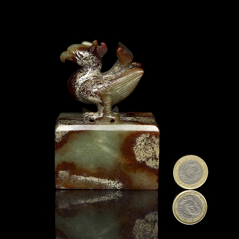 Sello de jade tallado 