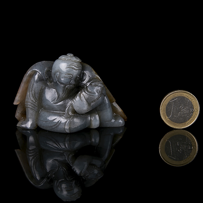Hetian jade carved figure ‘Fisherman’, Qing dynasty