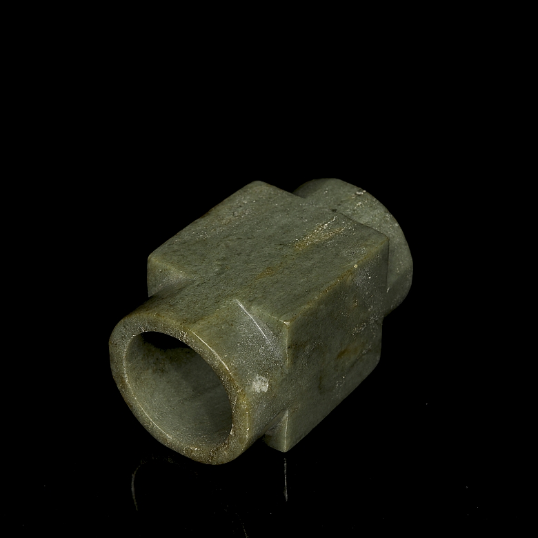 Cong de jade tallado, cultura Qija