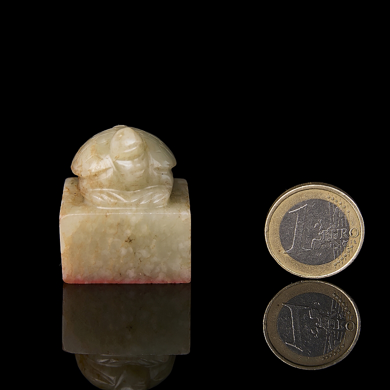 Hetian jade seal ‘Reclining tortoise’, Qing dynasty